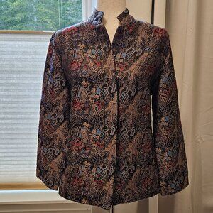 Chico's Metallic Print Blazer